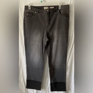 LOGO by Lori Goldstein Black Boyfriend Jeans women’s 18W NWOT distressed